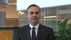 Sanayi ve Teknoloji Bakanı Mehmet Fatih Kacır, Terminal İstanbul Ekosistem Buluşmaları etkinliğinde konuşma yapıyor