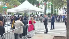 ABD Başkanı Donald Trump ve eşi Melania Trump, yüksek güvenlik önlemleri altında Birleşmiş Milletler binasına giriş yapı