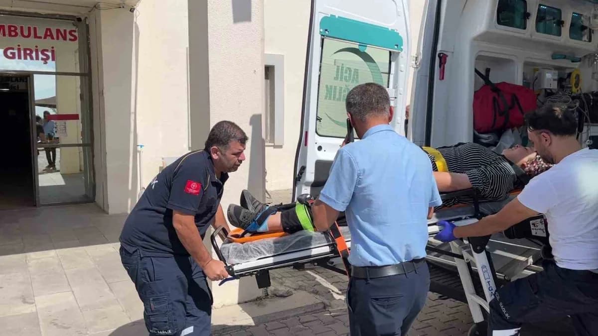 Adıyaman Besni ilçesinde hafriyat kamyonu ile otomobilin çarpıştığı trafik kazası sonrası olay yeri