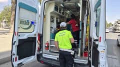 Adıyaman Atatürk Bulvarı kavşağında otomobil ile hafif ticari aracın çarpışması sonucu meydana gelen trafik kazası