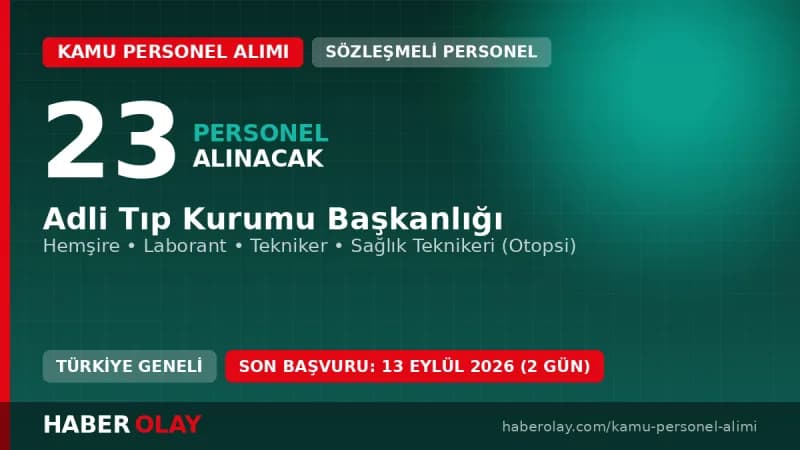 Adli Tıp Kurumu Başkanlığı 23 sözleşmeli personel alımı başvuru ekranı ve kadro dağılımı