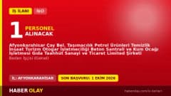 Afyonkarahisar Çay Belediyesi şirketi beden işçisi alımı için başvuru ilanı