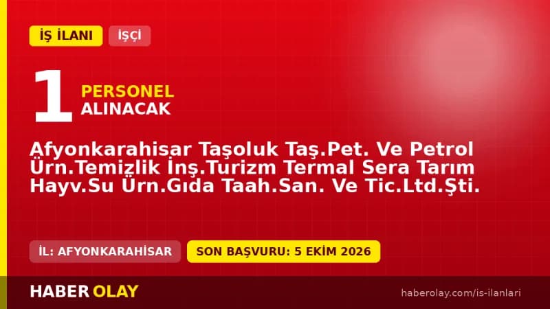 Afyonkarahisar Taşoluk Taşımacılık Ltd. Şti. şoför iş ilanı başvuru detayları