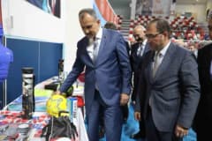Ağrı’da okullara dağıtılan spor malzemeleri ve tören katılımcıları