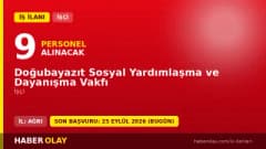 Ağrı Doğubayazıt SYDV 9 geçici işçi alımı için başvuru ilanı