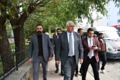 AK Parti Erzurum Milletvekili Mehmet Emin Öz, Sarıkamış’ta esnaf ziyaretinde ve teşkilat toplantısında vatandaşlarla bir