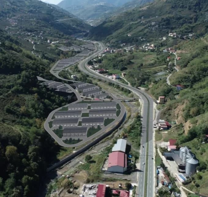 Akçaabat Küçük Sanayi Sitesi Projesi kapsamında inşaat öncesi hazırlık çalışmaları