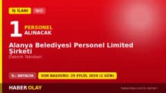 Alanya Belediyesi Personel Limited Şirketi elektrik teknikeri işçi alımı ilanı 2026