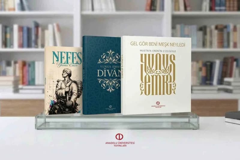 Anadolu Üniversitesi Yayınları tarafından yayımlanan Yunus Emre külliyatına ait üç yeni eser ve kaligrafi çalışmaları