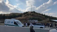 Ankara Akyurt’ta kardeşler Mehmet Emre ve Enes Çalı için düzenlenen cenaze töreninden görüntü