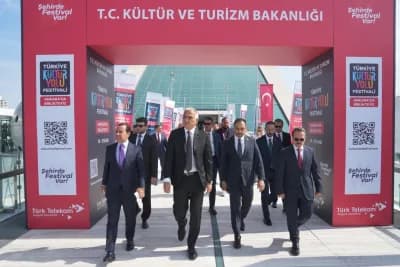 Ankara Kültür Yolu Festivali açılışında Kültür ve Turizm Bakanı Mehmet Nuri Ersoy CSO Ada Ankara’da sergileri ziyaret ed