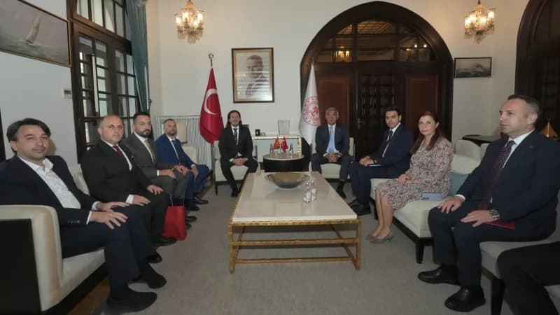 Kültür ve Turizm Bakanı Mehmet Nuri Ersoy, Kuzey Makedonya Kültür ve Turizm Bakanı Sedat Süleymani ile Ankara’daki Cumhu