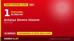 Antalya Demre Hizmet geçici işçi alımı ilanı, başvurular 21 Eylül 2026'ya kadar devam ediyor