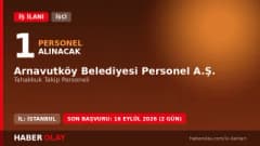 Arnavutköy Belediyesi Personel A.Ş. tahakkuk takip personeli alımı duyurusu ve başvuru şartları