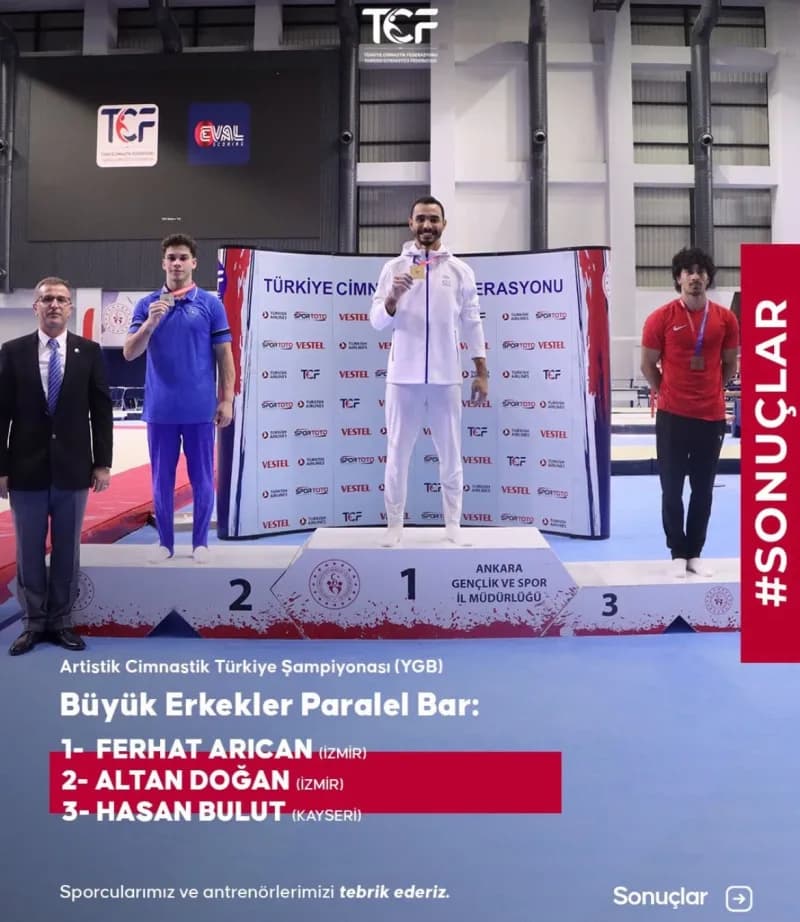 Ankara’da düzenlenen Artistik Cimnastik Türkiye Şampiyonası’nda Kayseri’yi temsil eden TOHM ve SEM sporcuları önemli der