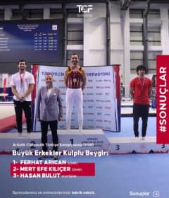 Ankara’da düzenlenen Artistik Cimnastik Türkiye Şampiyonası’nda Kayseri’li sporcular madalya töreninde