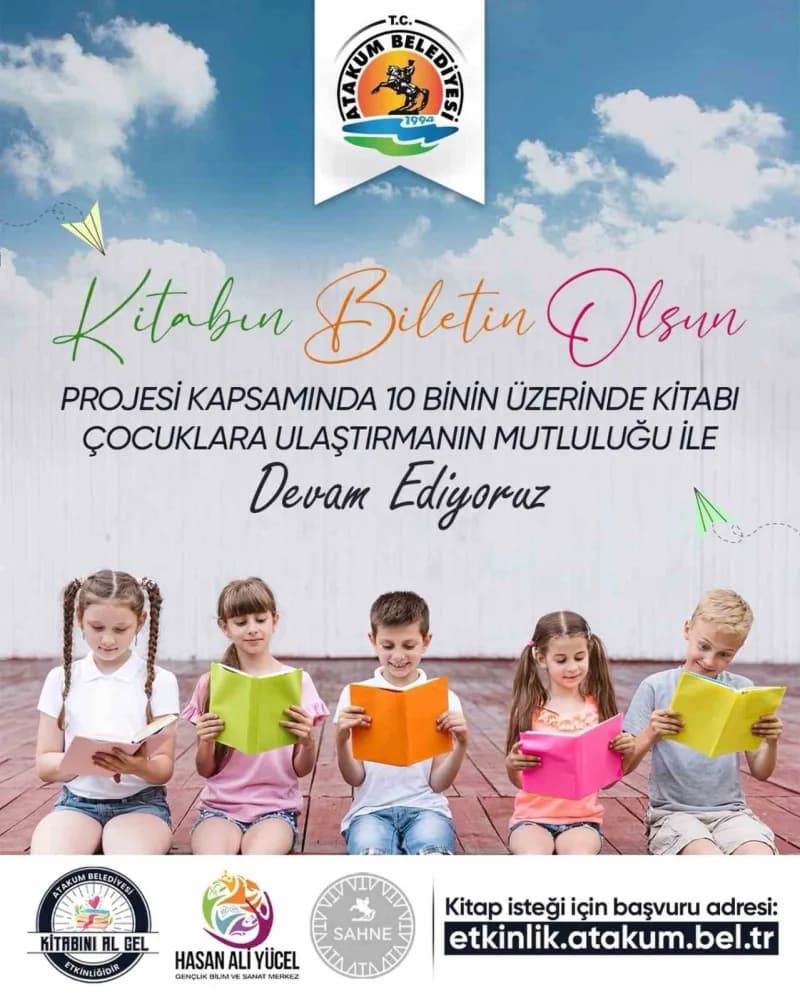 Samsun’un Atakum Belediyesi tarafından hayata geçirilen ‘kitabın Biletin Olsun’ kampanyasında bugüne kadar 10 binin üzer