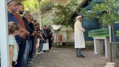 Samsun'da 10 katlı binanın çatısından düşen Avrupa şampiyonu milli sporcu Burhan Yusuf Çizmecioğlu'nun cenaze töreni
