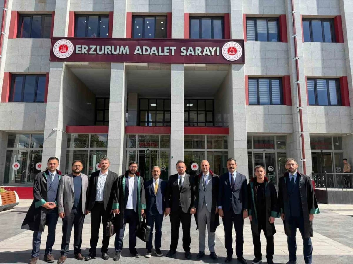 Erzurum'da avukat Taha Bağaçlı'nın bürosunda gerçekleşen bıçaklı saldırı sonrası adliye binası