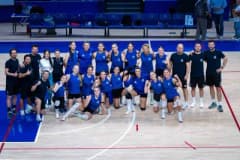Aydın Büyükşehir Belediyespor voleybol takımı Aydın Cup 2026 finalinde mücadele ederken