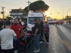 Aydın İncirliova'da beton mikseri ve servis araçlarının karıştığı trafik kazası sonrası olay yeri