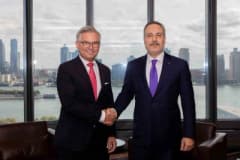 Dışişleri Bakanı Hakan Fidan ve AB Komisyonu Üyesi Magnus Brunner New York'ta görüşme yaparken