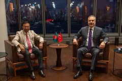 Dışişleri Bakanı Hakan Fidan ve Bangladeş Dışişleri Devlet Bakanı Humaiun Kobir New York'ta görüşme yaparken