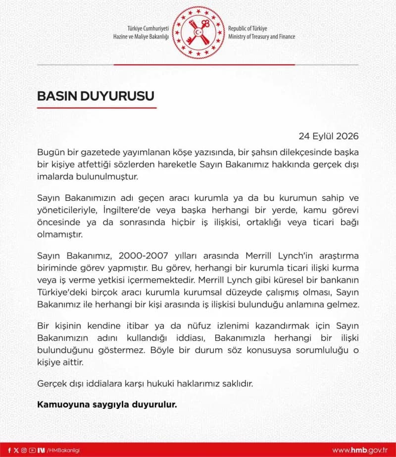 Hazine ve Maliye Bakanlığı binası önünde çekilmiş genel görünüm