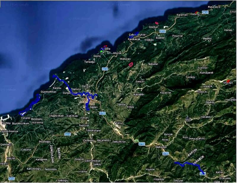 Bartın’da doğal sit alanlarından bir doğa manzarası ve koruma alanı görünümü
