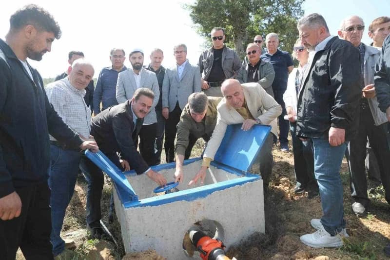 Amasya Beldağ köyünde hizmete açılan basınçlı sulama tesisinden tarım arazisi görünümü
