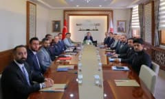 Bayburt Valiliği toplantı salonunda düzenlenen güvenlik ve asayiş koordinasyon toplantısı