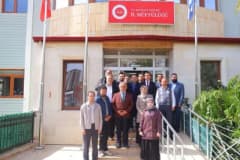 Bayburt İl Müftüsü Bayram Danacı, müftülük personeli ve Kur’an kursu öğreticileriyle vedalaşma programında