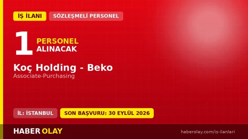 Beko Istanbul Sutluce Associate-Purchasing alimi