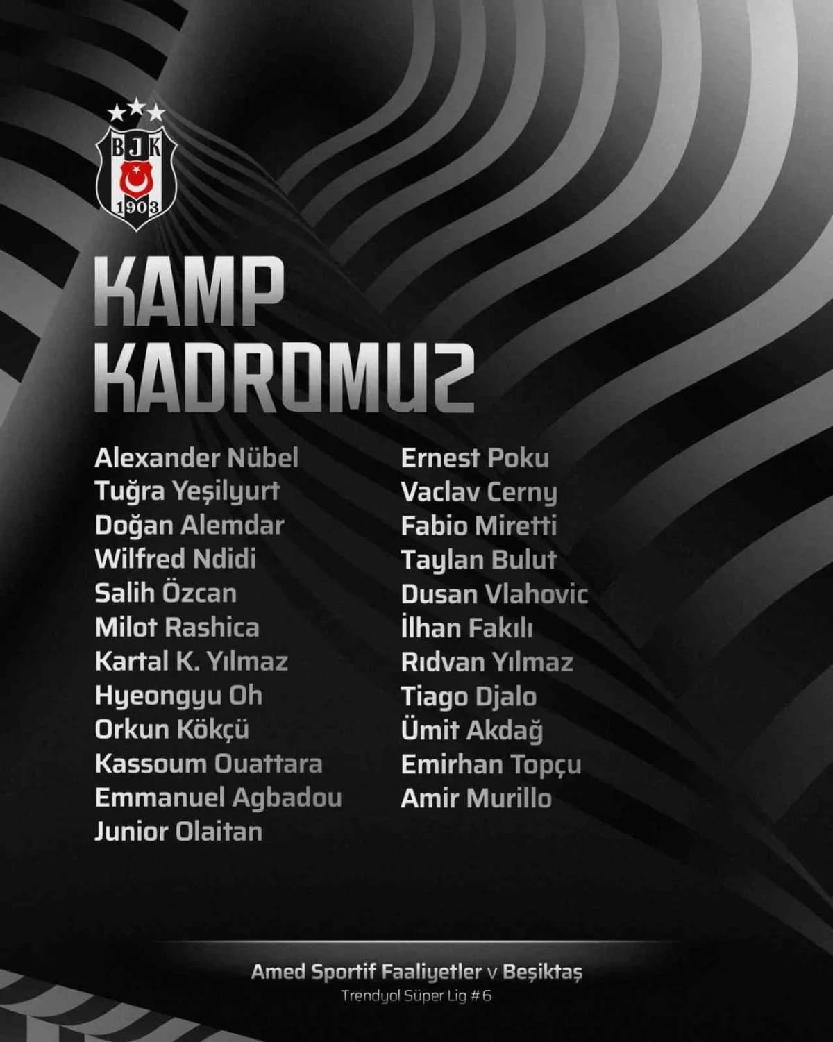 Beşiktaş futbolcuları Amed Sportif Faaliyetler maçı için Diyarbakır’a hareket etti