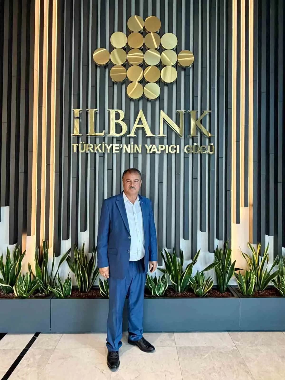 Beyağaç Belediye Başkanı Sezayi Pütün, Ankara’da İLBANK yetkilileriyle görüşme yaparken