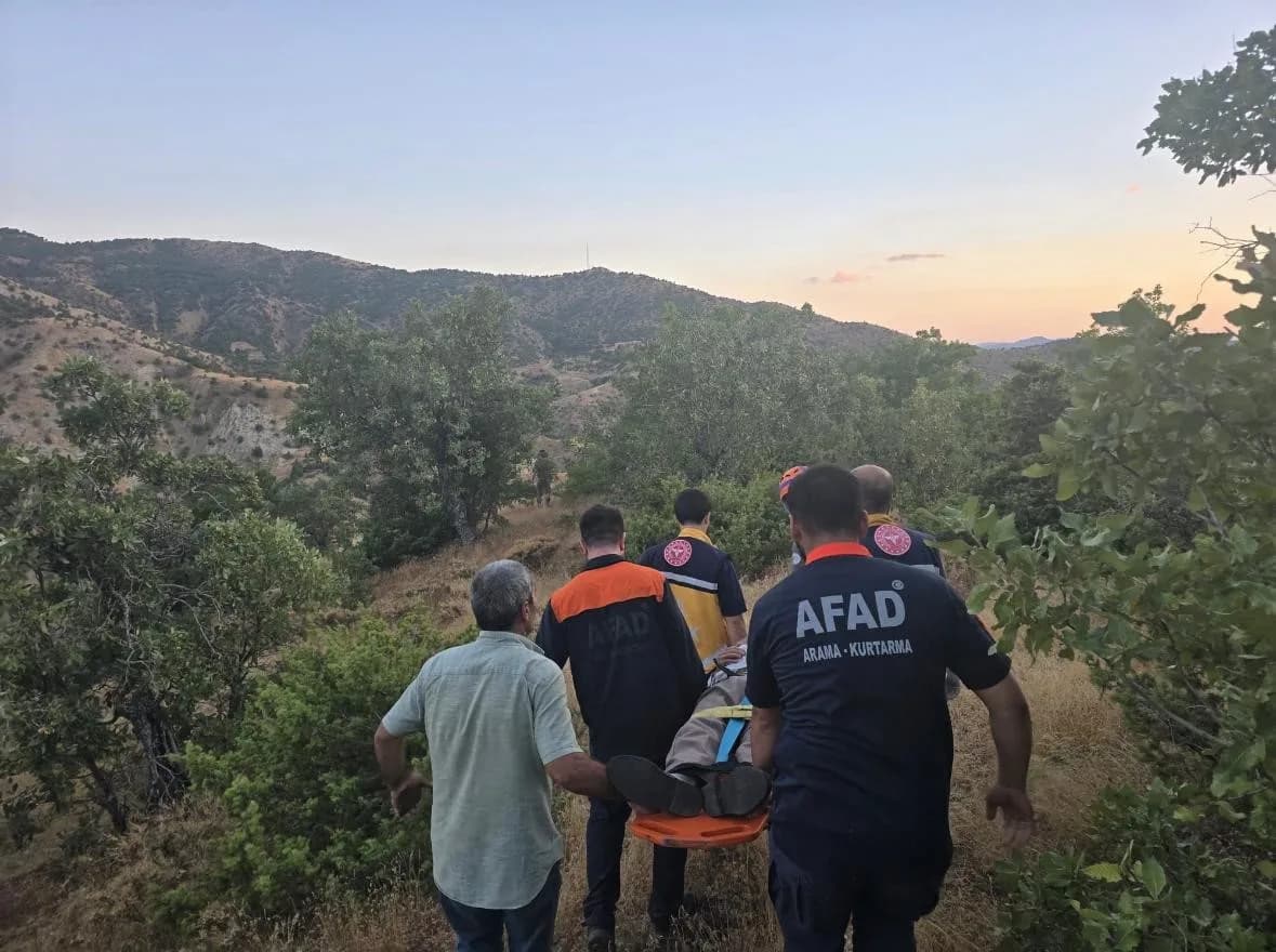 Bingöl Genç ilçesinde ormanlık alanda bulunan kaybolan kişi ve arama kurtarma ekipleri