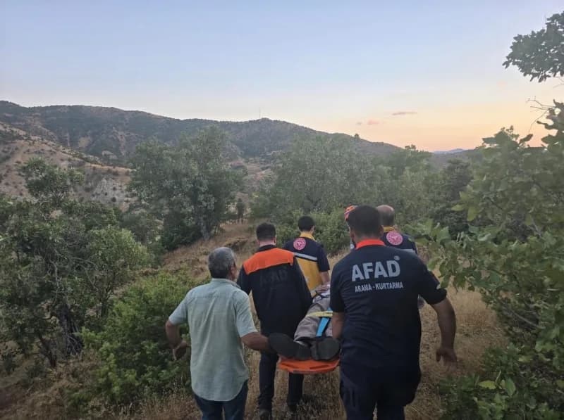 Bingöl Genç ilçesinde ormanlık alanda bulunan kaybolan kişi ve arama kurtarma ekipleri