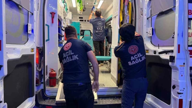 Adıyaman Besni ilçesinde bisiklet kazası sonrası olay yeri