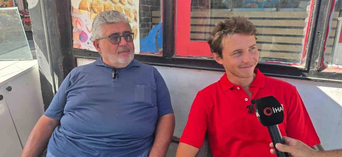 Avustralyalı bisiklet gezgini Patrick Kelly’nin durağı Samsun'un Vezirköprü ilçesi oldu