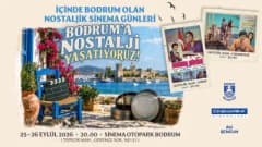 Bodrum Tepecik Mahallesi Sinema Otopark’ta düzenlenen nostaljik sinema günlerinden bir kare