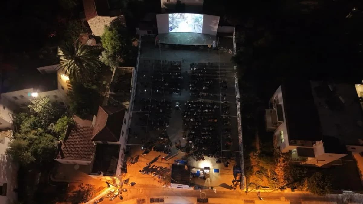 Bodrum’da tarihi Yeni Sinema alanında düzenlenen Nostaljik Sinema Günleri etkinliğinden bir kare