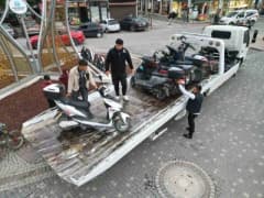 Bolvadin’de polis ekipleri motosikletlere yönelik trafik denetimi yapıyor