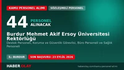 Burdur Mehmet Akif Ersoy Üniversitesi 44 sözleşmeli personel alımı başvuru ekranı