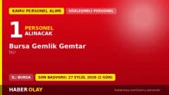 Bursa Gemlik Gemtar işçi personel alımı ilanı 2026