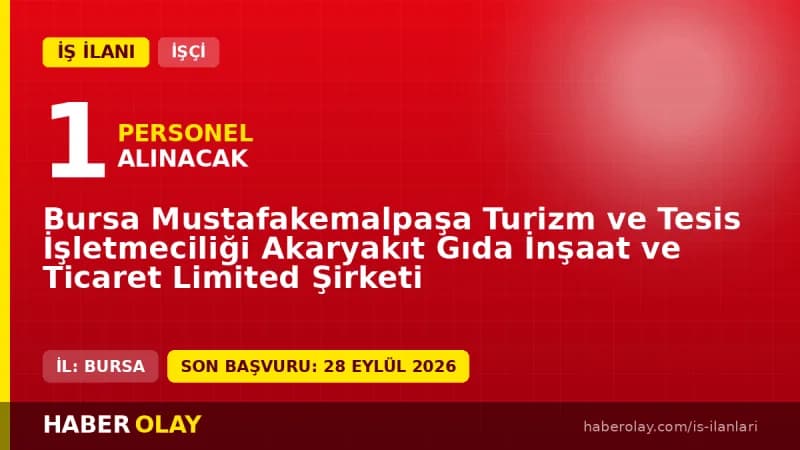 Bursa Mustafakemalpaşa Turizm 1 tanker şoförü alımı yapacak