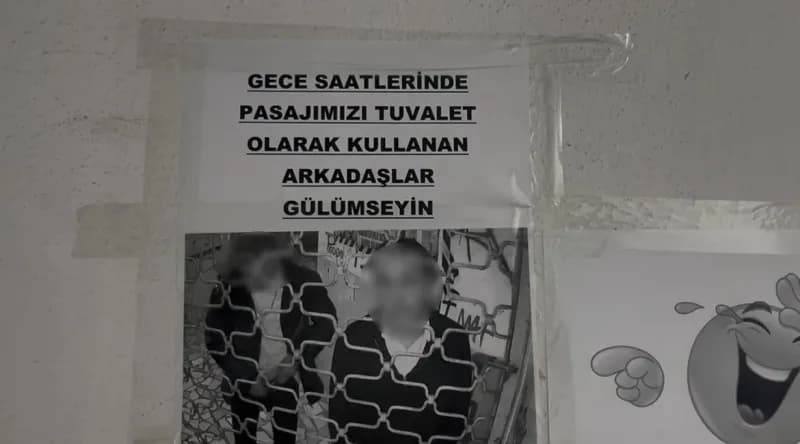 Bursa’da pasaj sahibinden ‘ibretlik’ çözüm: tuvaletini yapanları tek tek duvara astı