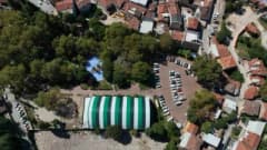 Bursa Pınarbaşı Mahallesi Polis Evi Sosyal Tesisleri ve halı saha görüntüsü