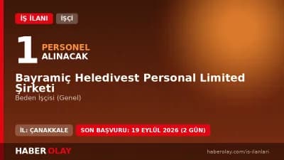 Çanakkale Bayramiç Belediyesi beden işçisi personel alımı ilanı 2026