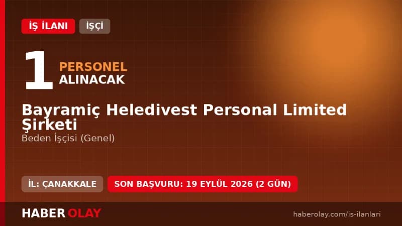 Çanakkale Bayramiç Belediyesi beden işçisi personel alımı ilanı 2026