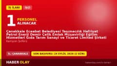 Çanakkale Eceabat Belediyesi kamyon şoförü işçi alımı ilanı başvuru bilgileri